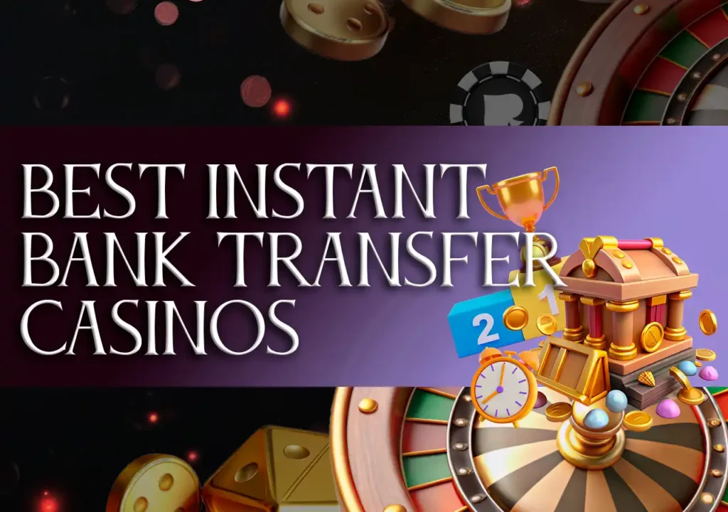 Bank icons and fast transfer arrows